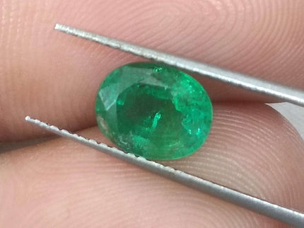 1.61ct Certified Natural Swat Emerald, Oval cut Loose Gemstone