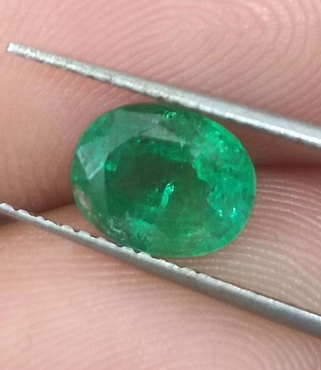 1.61ct Certified Natural Swat Emerald, Oval cut Loose Gemstone