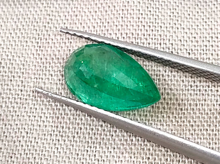 1.69ct Medium Deep Golden Green Emerald Natural Earth Mined Gemstone