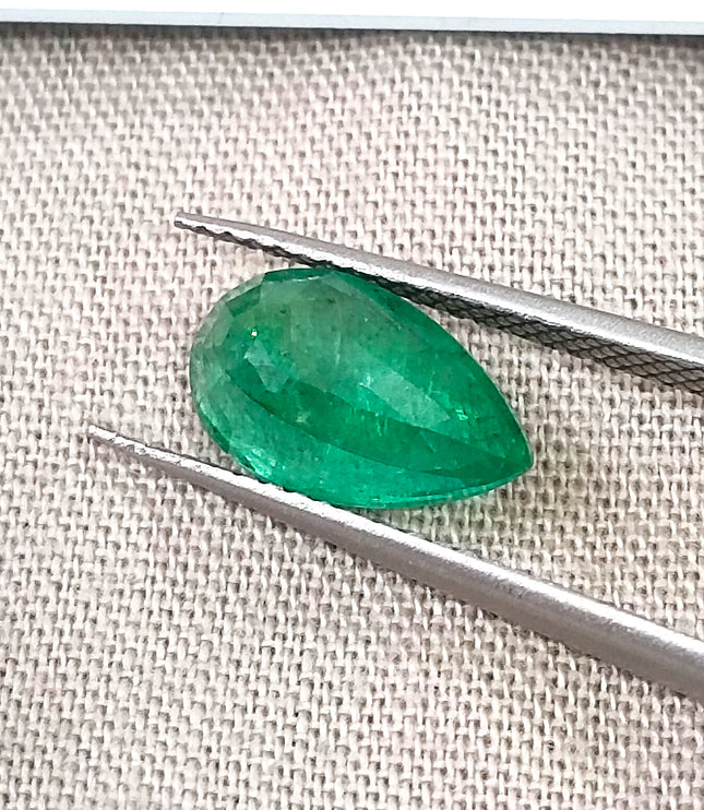 1.69ct Medium Deep Golden Green Emerald Natural Earth Mined Gemstone