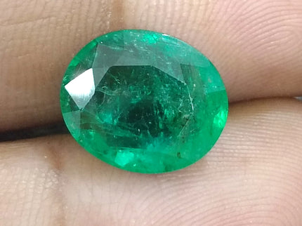 Natural Emerald 6.23ct Certified Zambian Origin Medium Deep Green Gemstone
