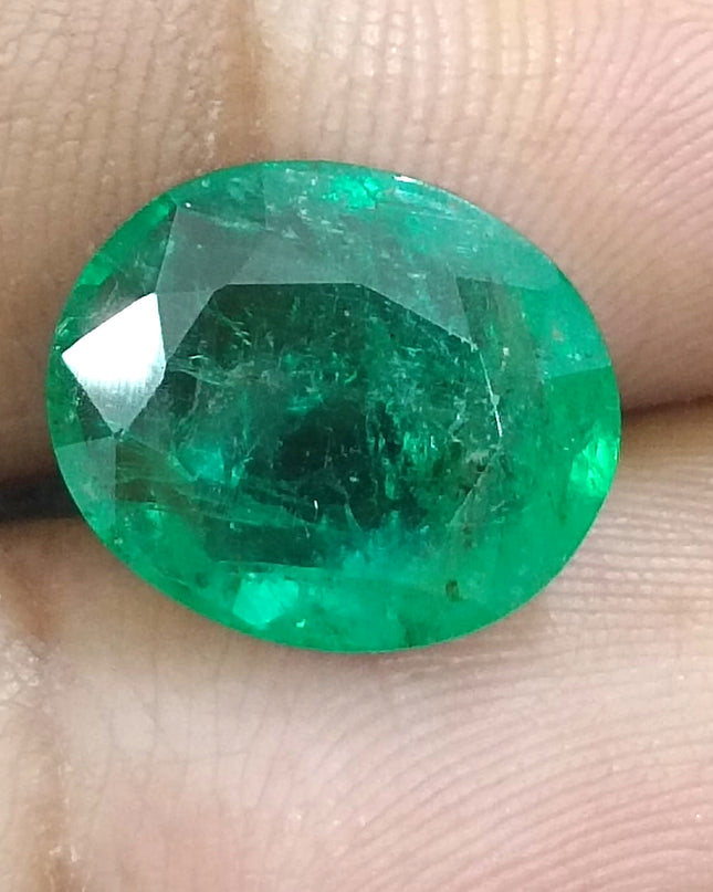 GSI Certified 6.32ct Medium Deep Emerald, Natural Gemstone