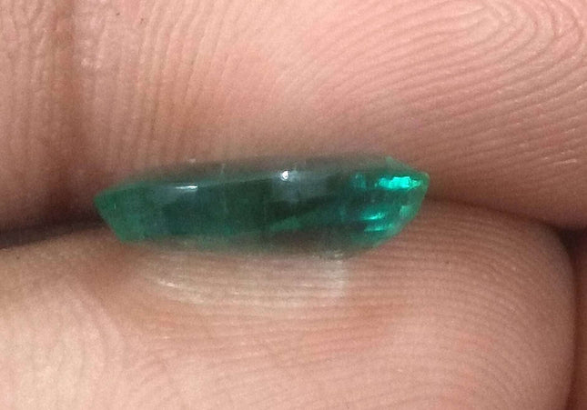 2.74ct GSI USA Certified Water Green Zambian Emerald Minor Oiled Loose Gemstone