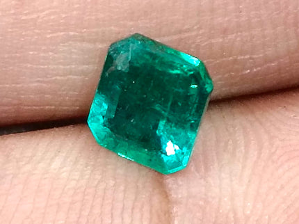 Zambian Emerald 1.49ct Deep Green Emerald Octagon Cut Loose Gemstone