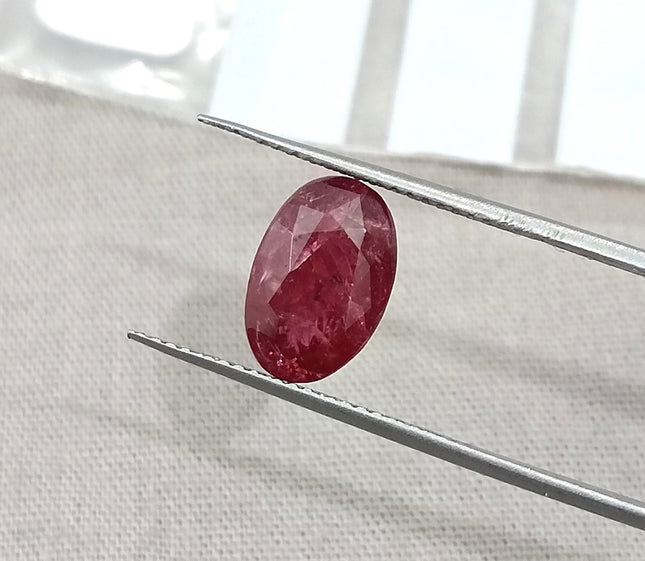 2.84ct Mozambique Ruby Untreated Natural SGL Certified Rasberry Red Stone