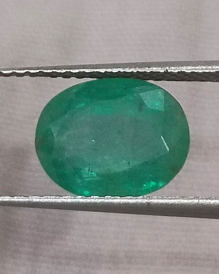 2.64ct Medium Green Zambian Emerald Minor Oiled Loose Gemstone