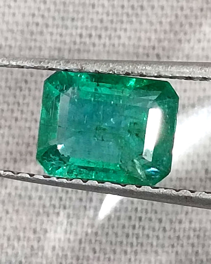 1.27ct Quality Natural Zambian Emerald Stone Deep green Gemstone