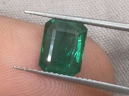 2.31ct Natural Emerald, High Quality Certified Zambian Origin Vivid Deep Green Stone