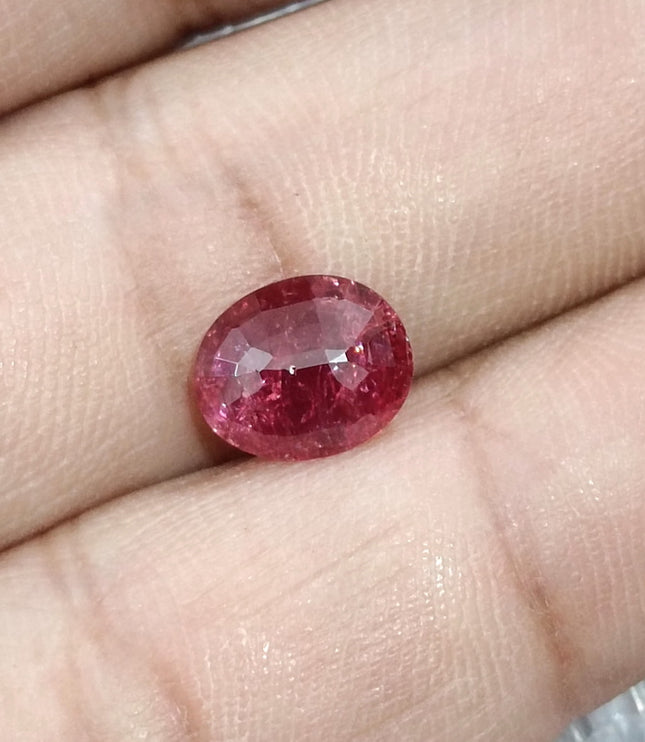 1.89ct Unheated Natural Ruby Crimson Red SGL Certified Oval Loose Gemstone