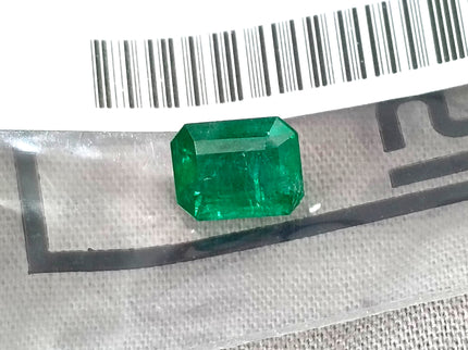 Vivid Deep Green 1.96ct Natural Zambian Emerald Certified Octagon Cut Gemstone