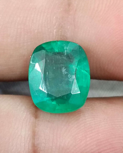 Big 6.28ct Zambian Emerald, Medium Deep Green Minor Oiled Natural Loose Gemstone