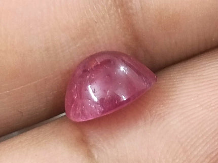 4.32ct Cabochon Cut Certified Natural Red African Ruby Unheated Gemstone