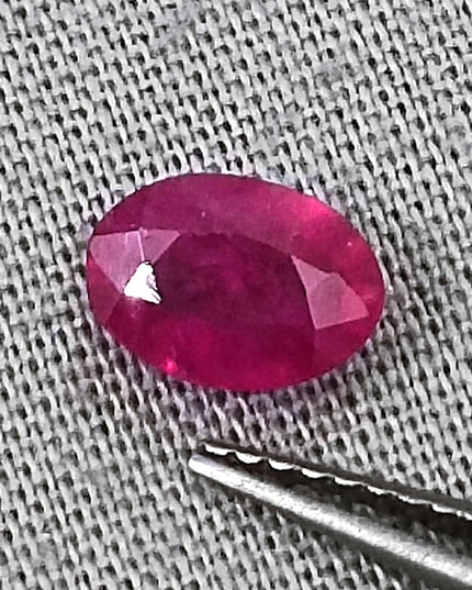 GSI Certified 0.90ct Blood Red Ruby, Untreated