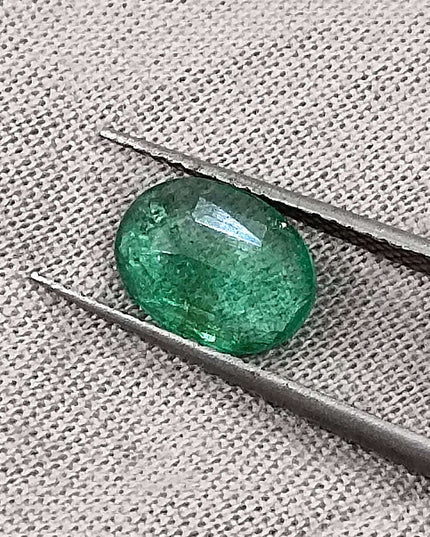 1.61ct Medium deep Zambian emerald minor oiled loose gemstone