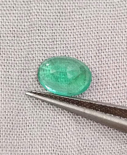 GSI Certified 1.63ct Colombian Emerald, 100% Natural Gemstones