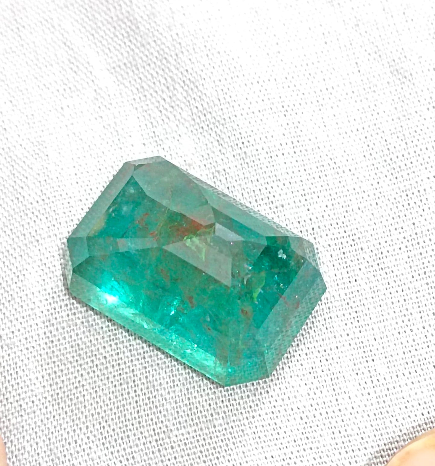 HUGE GSI Certified 36.95ct Deep Green Zambian Emerald , 100% Natural Earth Mined Gemstone