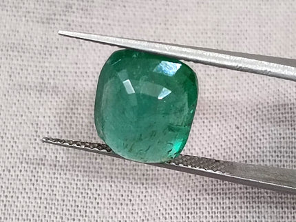 Zambian Emerald 4.25ct Natural Medium Deep Green Cushion Cut Stone