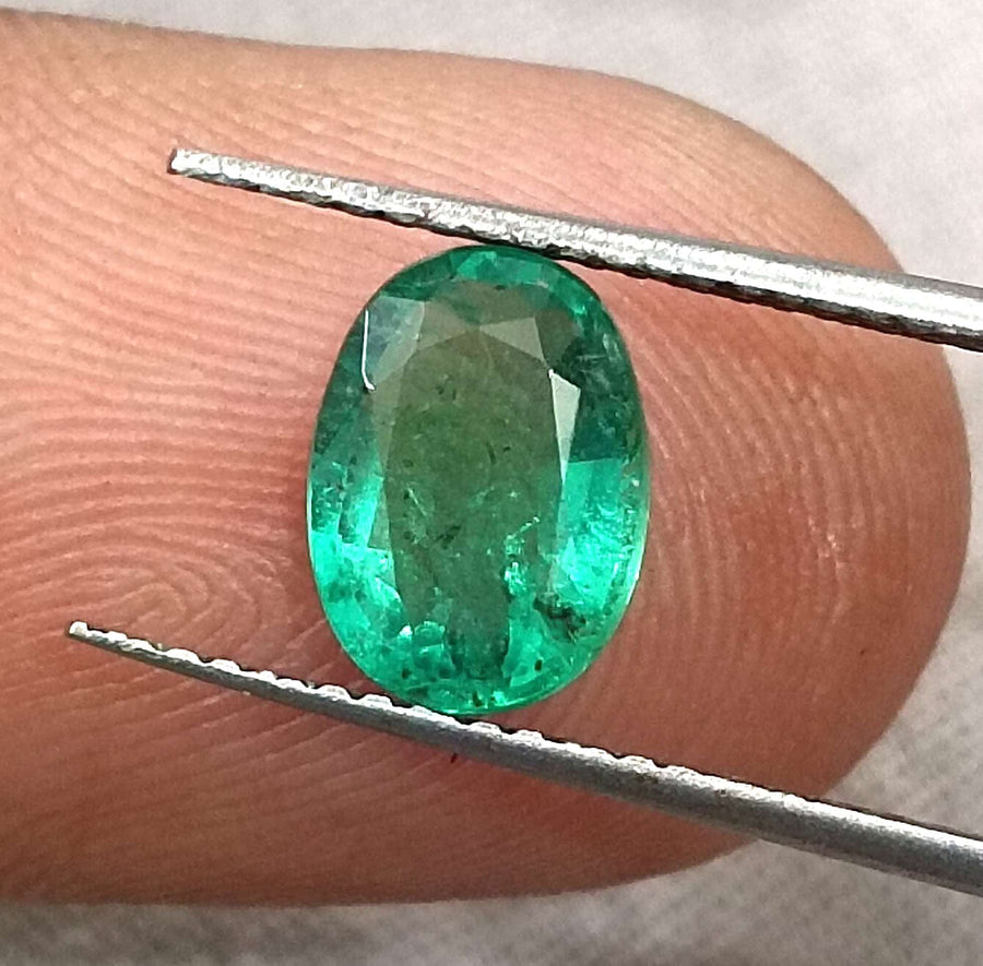 Certified 1.24ct Zambian Natural Emerald