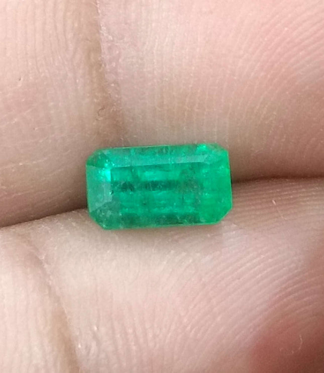 1.44ct Certified Panjshir Emerald, Natural Golden Green Stone