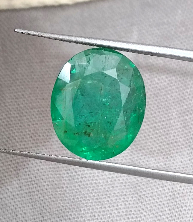 Natural Emerald 6.23ct Certified Zambian Origin Medium Deep Green Gemstone