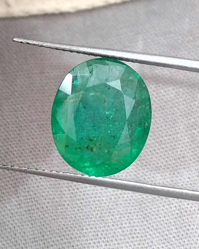 GSI Certified 6.32ct Medium Deep Emerald, Natural Gemstone