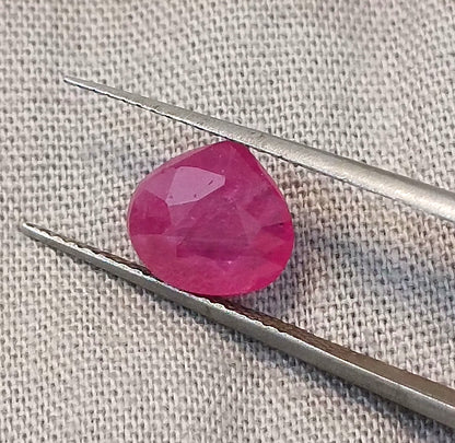 1.99ct African Ruby Certified By GSI, Natural Untreated Gemstone