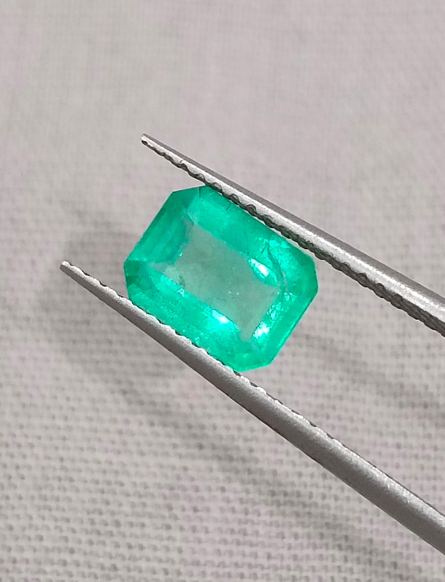 GSI Certified 1.12ct Colombian Emerald, 100% Natural Earth Mined Gemstone