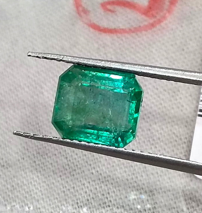 2.60ct Natural Emerald Medium Green SGL Certified Octagon Cut Loose Gemstone