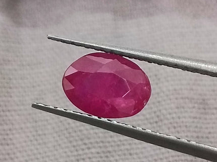 GSI Certified 1.03ct Mozambique Ruby, Natural Untreated Gemstone