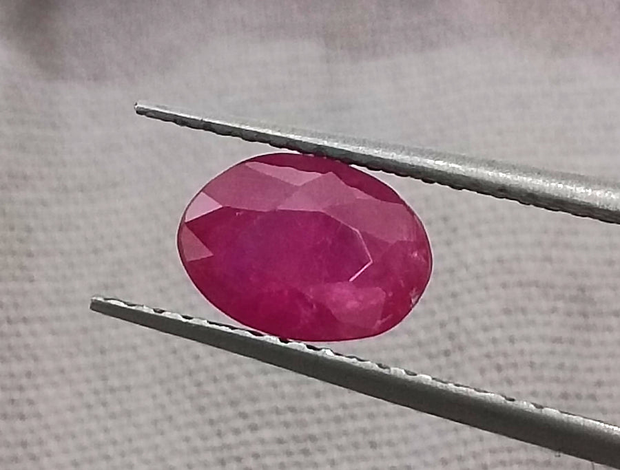 GSI Certified 1.03ct Mozambique Ruby, Natural Untreated Gemstone