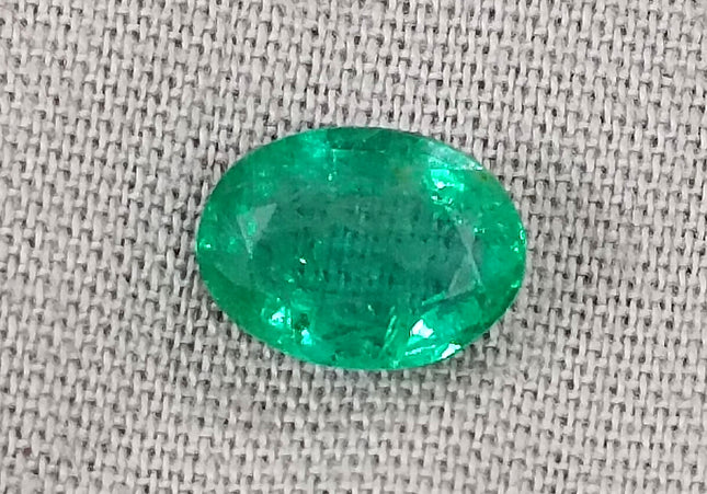 1.24ct Quality Natural Zambian Emerald Stone Spring Green Color Gemstone