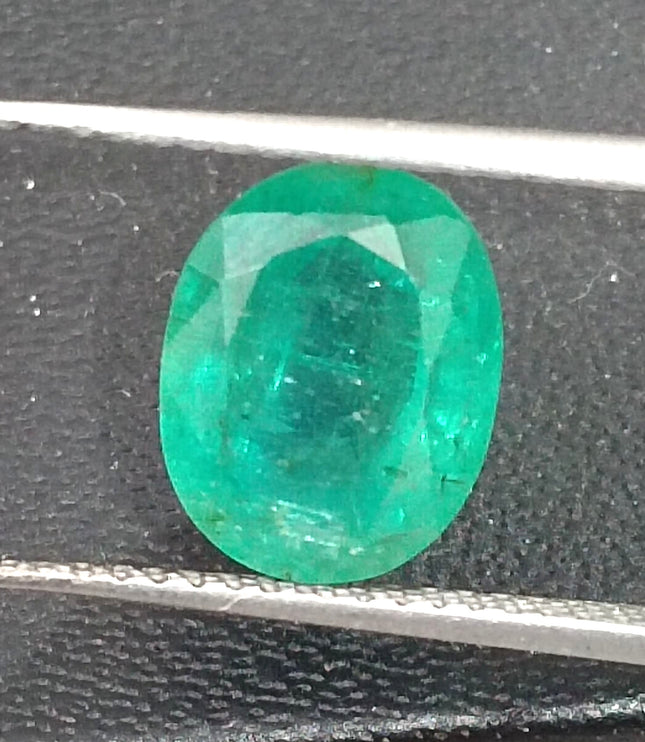 2.64ct Certified Natural Zambian Emerald, Green Loose  Gemstone