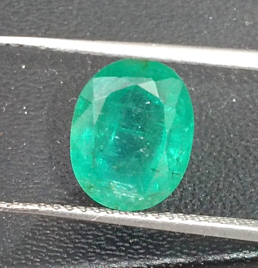 2.64ct Certified Natural Zambian Emerald, Green Loose  Gemstone