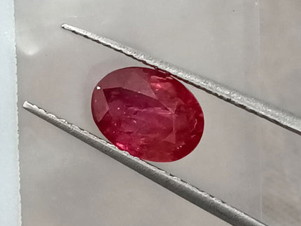1.11ct Unheated Natural Ruby SGL Certified Mozambique Rasberry Red Oval Loose Gemstone
