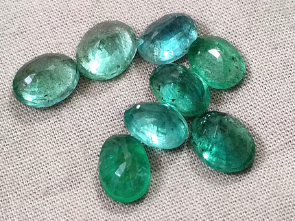 17.00ct Emerald Parcel Natural Medium Green Oval Cut Loose Gemstones