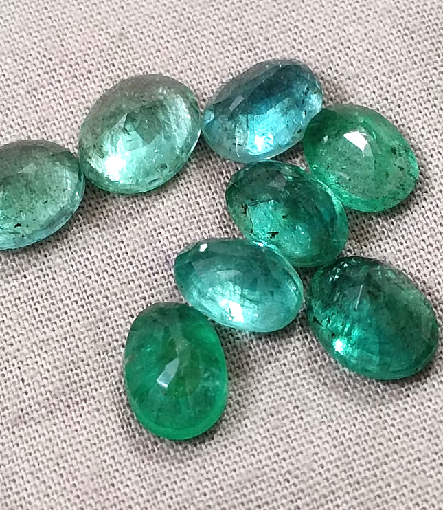 17.00ct Emerald Parcel Natural Medium Green Oval Cut Loose Gemstones