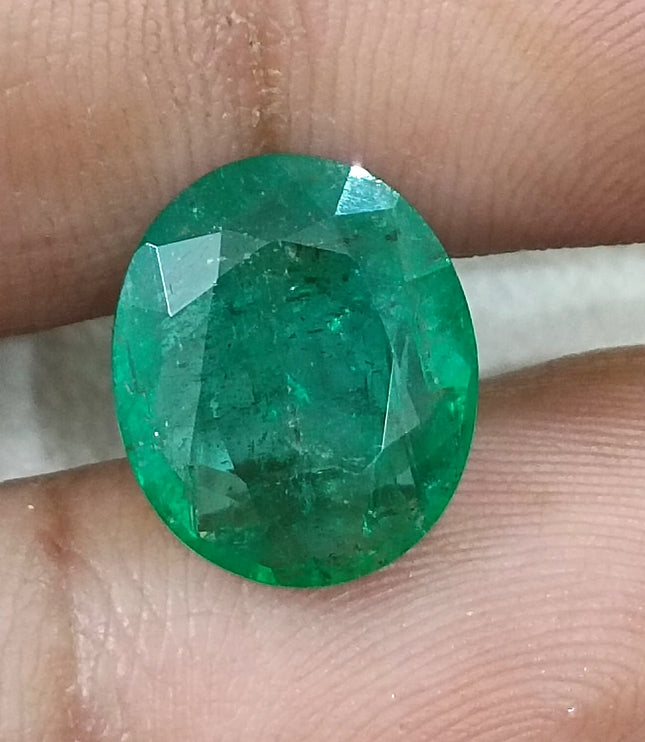 Natural Emerald 6.23ct Certified Zambian Origin Medium Deep Green Gemstone