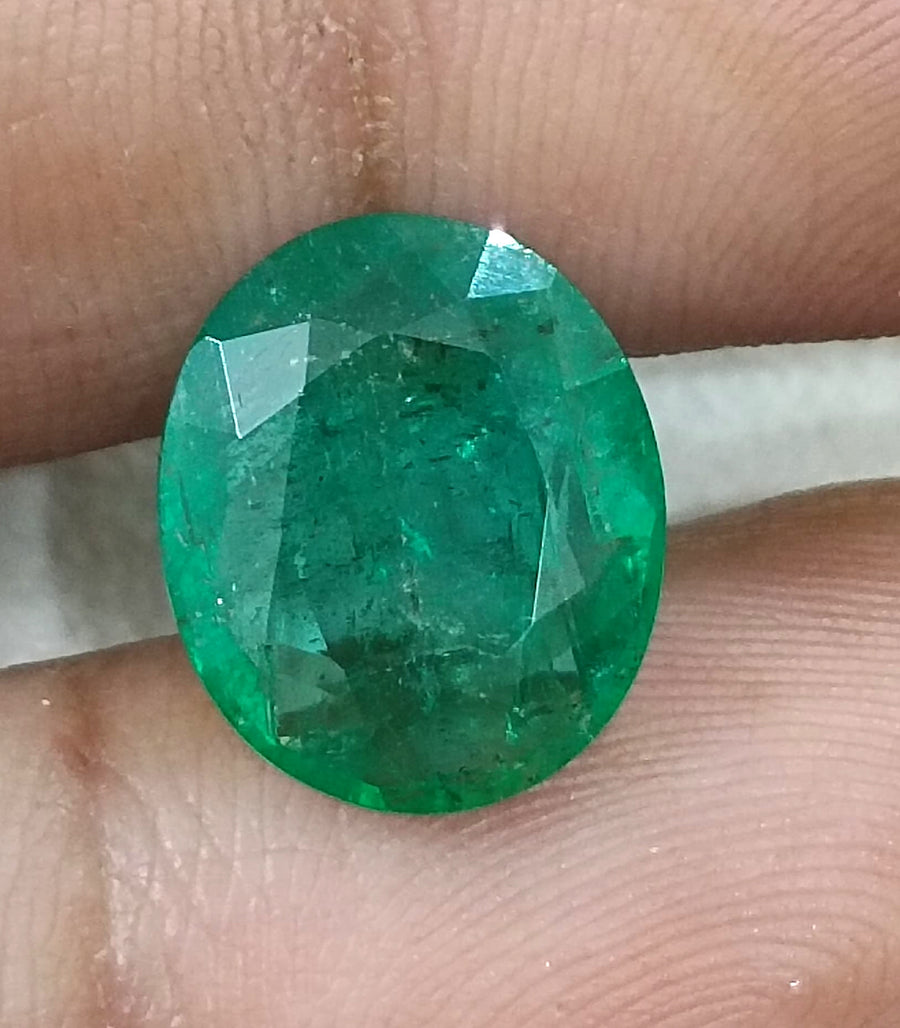 Natural Emerald 6.23ct Certified Zambian Origin Medium Deep Green Gemstone