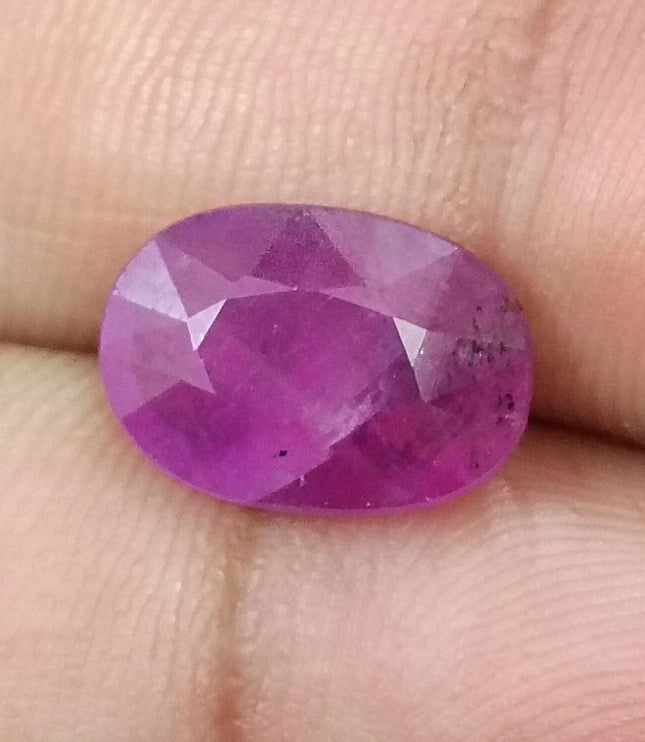 African Ruby 4.73ct Untreated Oval Cut Loose Gemstone