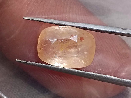 Untreated Padparadscha Sapphire 3.69ct Natural Certified Pinkish Orange Cushion Cut Gemstone