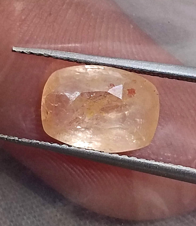 Untreated Padparadscha Sapphire 3.69ct Natural Certified Pinkish Orange Cushion Cut Gemstone