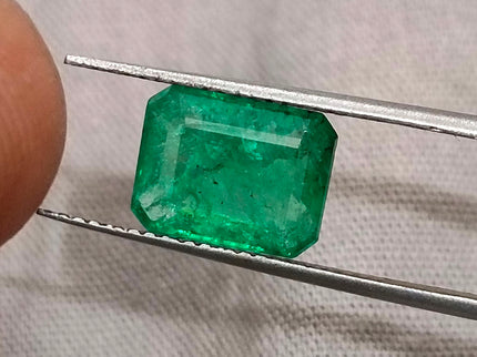 Zambian Emerald 2.76ct Natural Medium Deep Green Octagon Cut Gemstone