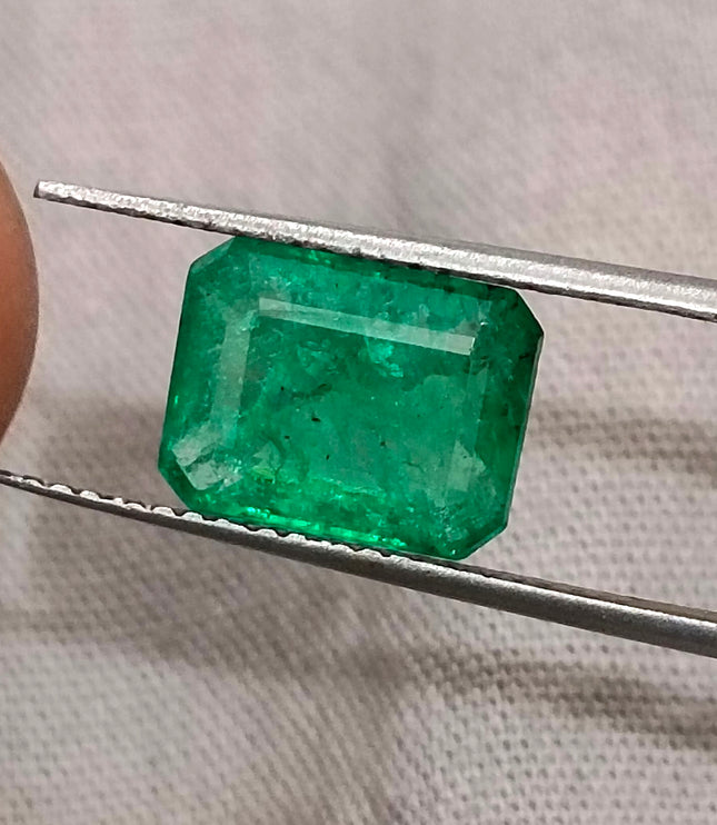 Zambian Emerald 2.76ct Natural Medium Deep Green Octagon Cut Gemstone