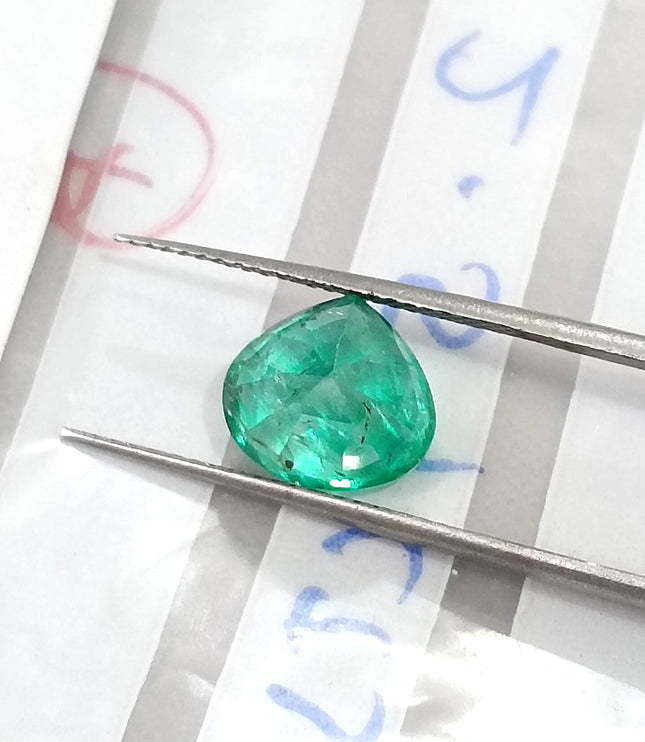 2.59ct Colombian Emerald Natural SGL Certified Medium Green Pear Cut Loose Gemstone