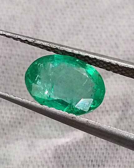 1.24ct Quality Natural Zambian Emerald Stone Spring Green Color Gemstone