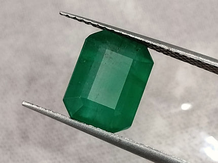Natural Zambian Emerald 2.84ct Certified Natural Deep Green Octagon Cut Loose Stone
