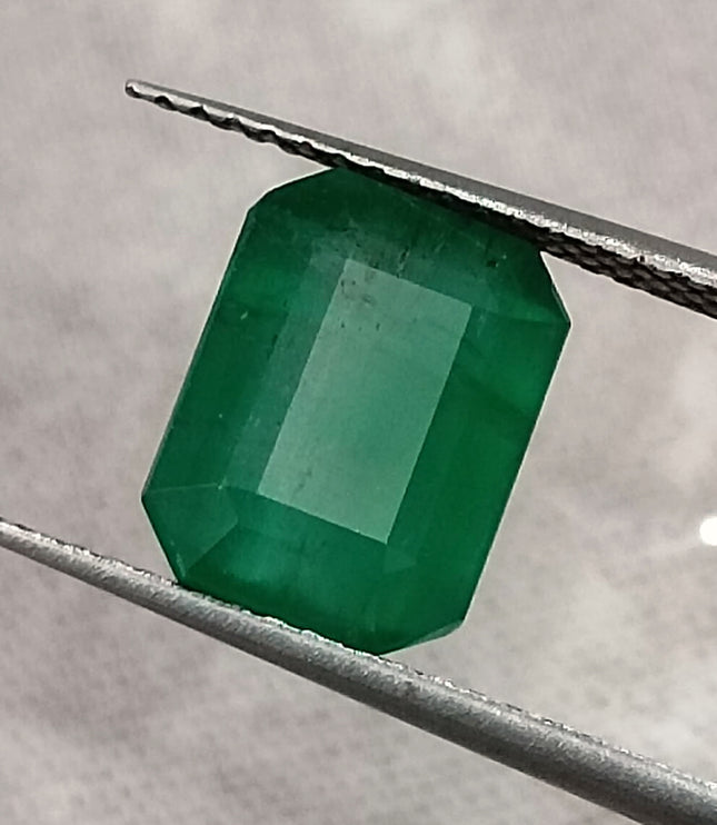 Natural Zambian Emerald 2.84ct Certified Natural Deep Green Octagon Cut Loose Stone