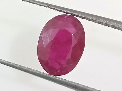 GSI Certified 1.10ct Deep Maroon Red Ruby, Untreated