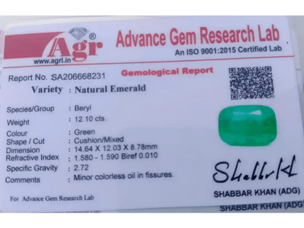 Sale! 12.10ct Big Size Ethiopian Emerald, Natural Earth Mined Gemstone - SMSGEMS 